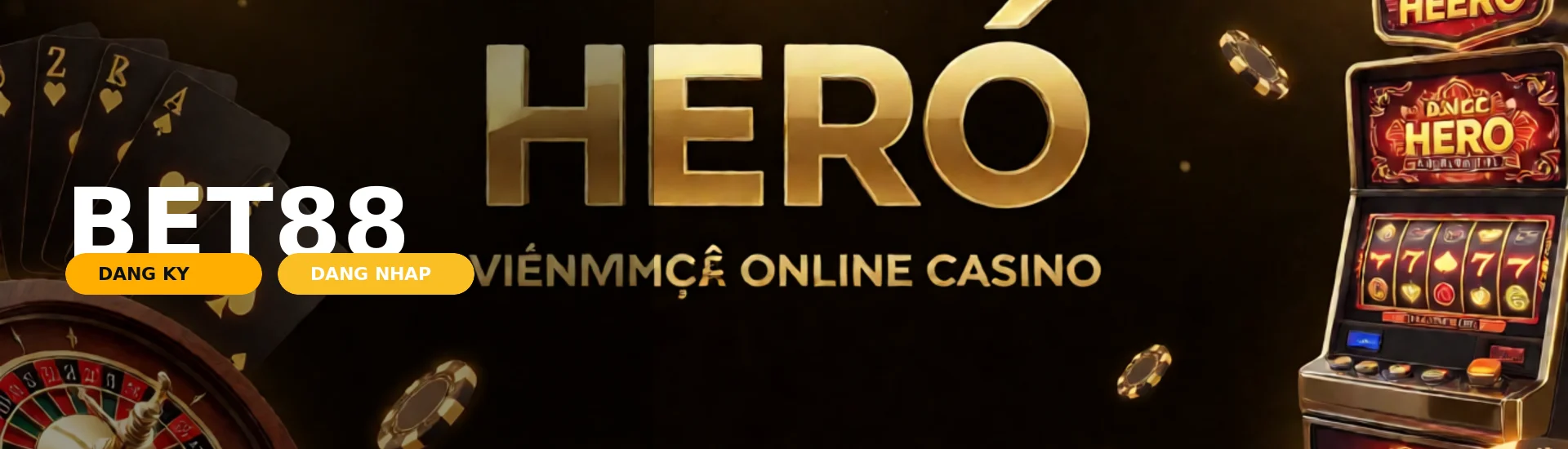 Banner BET88 hiển thị giao diện trang chủ với sảnh casino trực tiếp và các trò chơi nổi bật, logo Bet88 nổi bật